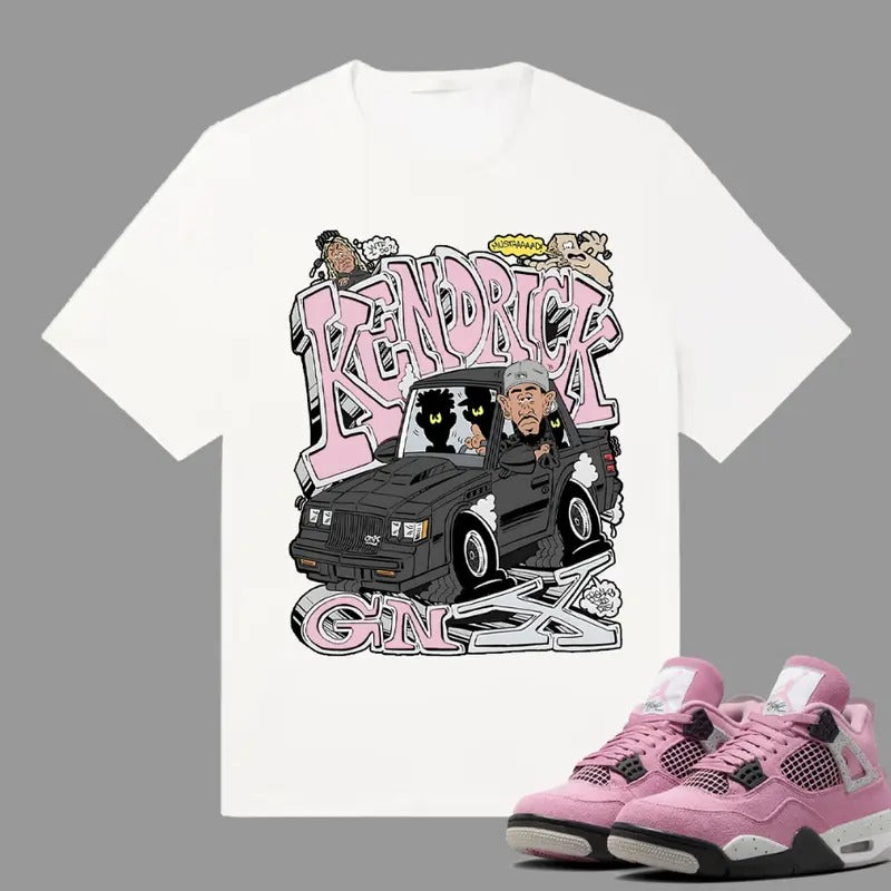 Kendrick Match 4 Orchid Neurtal Sneaker Outfits, For Fan Y2k Streetwear Cotton Crewneck Short Sleeve T-shirt