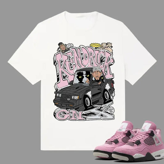 Kendrick Match 4 Orchid Neurtal Sneaker Outfits, For Fan Y2k Streetwear Cotton Crewneck Short Sleeve T-shirt