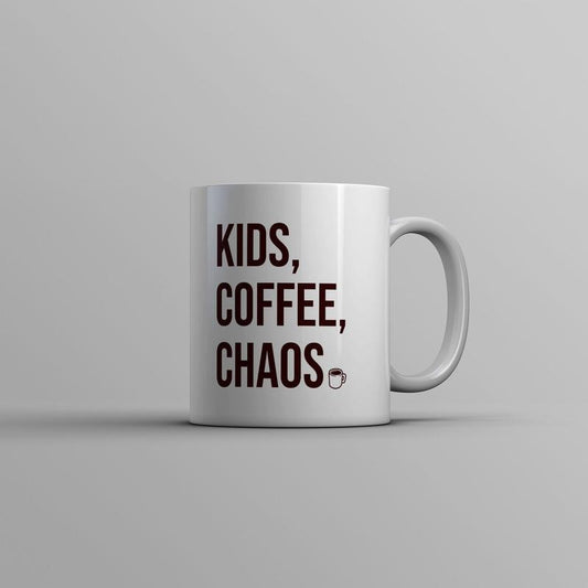 Kids Coffee Chaos Mug Funny Caffeine Addicts Parenting Crazy Children Novelty Cup-11oz Funny Coffee Mugs Ceramic Printed Drinkware Cup