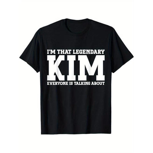 Kim Personal Name First Name Funny Kim T-Shirt, Cotton, Halloween Thanksgiving Christmas Gift for Men Women Family Friends Made in USA