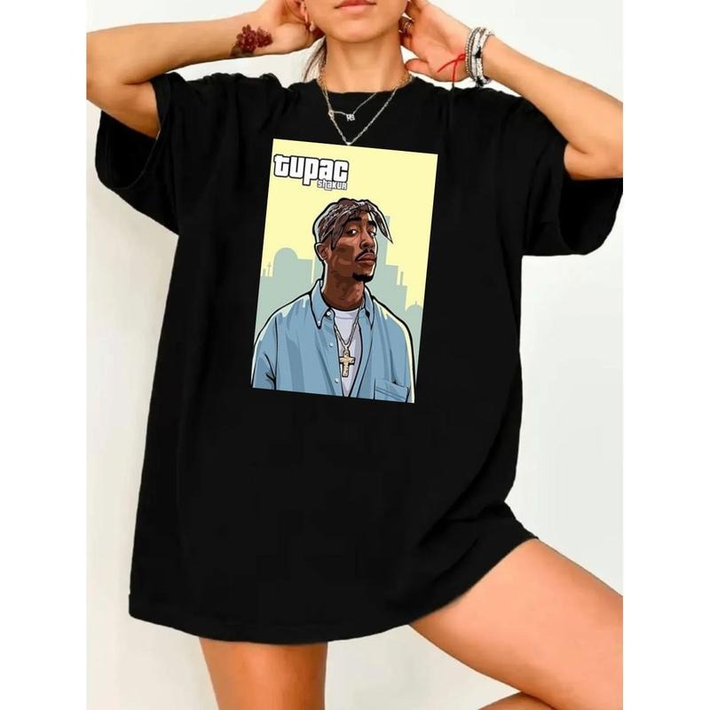 King 2pac T Shirt, Iconic Shakur Tee, Rap Legend Hip Hop 90s Shirt, 90s Music, Gift For Fan, Unisex Short Sleeve Tee