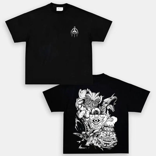 King of Games "Yu-Gi-Oh!" Anime Double Printed Vintage Oversized Washed Tee Unisex Oversize Anime Manga Heavyweight Cotton T-shirt, Gift For Anime Fan, Anime Lover