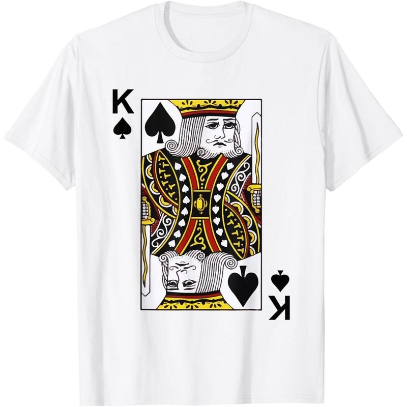 King of Spades Tshirt Blackjack Cards Poker 21 K Tee shirt T-Shirt made in usa