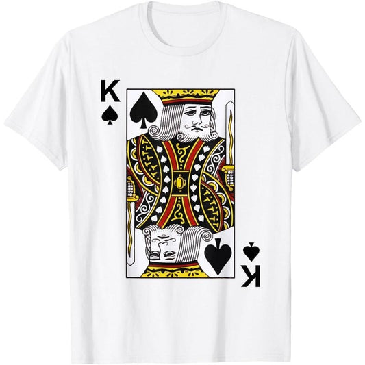 King of Spades Tshirt Blackjack Cards Poker 21 K Tee shirt T-Shirt made in usa