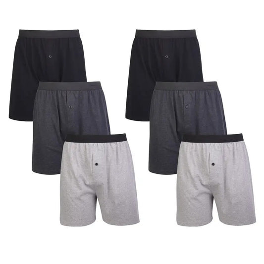 Knocker Mens Boxer Briefs 100% Cotton 6-Pack