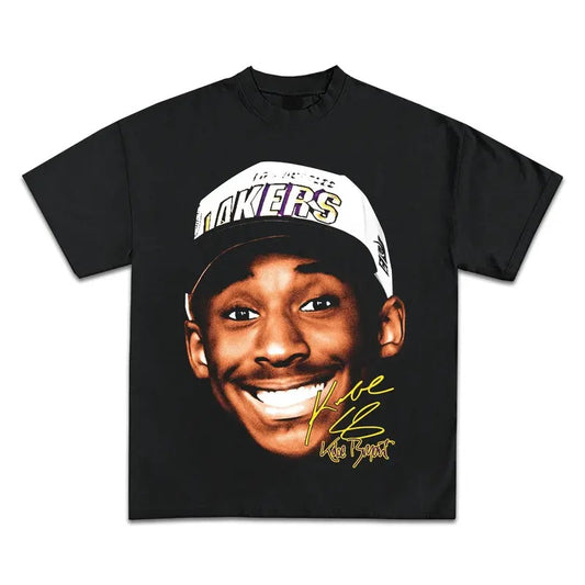 Kobe Bryant Big Face Shirt Vintage Inspirational Basketball Graphic Tee Shirt Motivational Sports Shirt for Men Women Streetwearstyle{n002}2