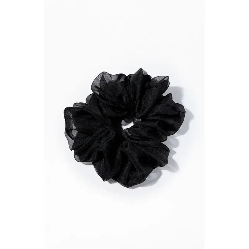 LA Hearts Women's Black Jumbo Chiffon Hair Scrunchie