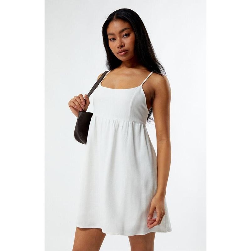 LA Hearts Women's Linen Mini Dress