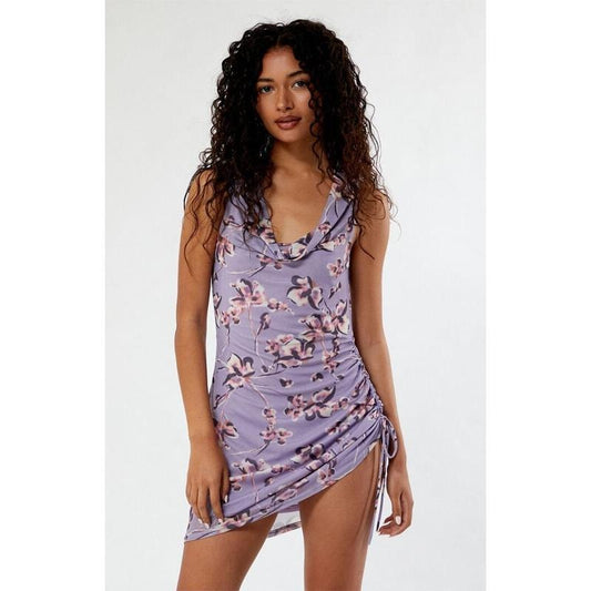 LA Hearts Women's Mesh Cinch Mini Dress