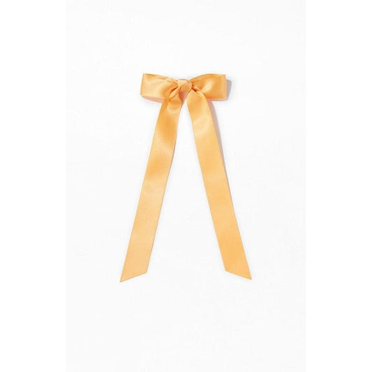 LA Hearts Women's Orange Satin Bow Barrette
