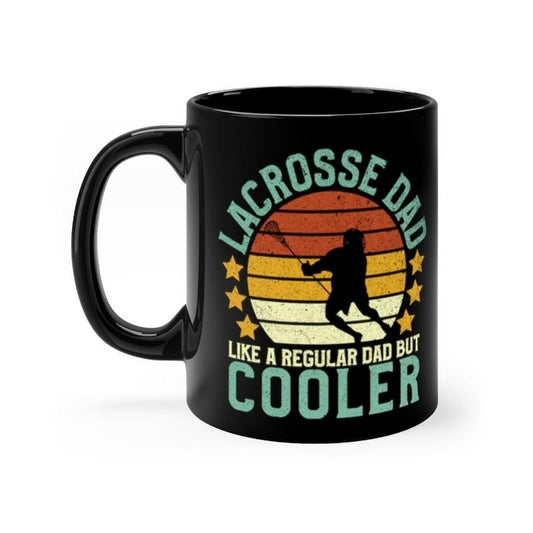 Lacrosse Dad Like A Regular Dad But Cooler, Vintage Lacrosse Player Fan Gift, Coach Father's Day Gift, Cooler Dad Mug Gift, Novelty Coffee Mug, Gifts For Father Dad, 11 15oz Ceramic Cup