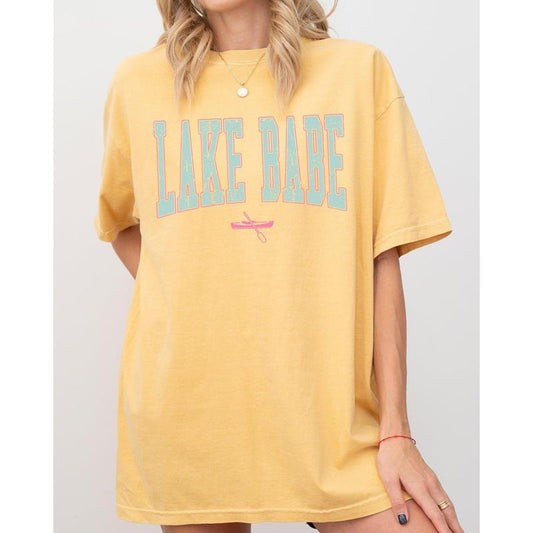 Lake Babe, Hot Girl Summer, Vacation, Outdoors, Canoe, Boating, Beach, Swimming Shirt, Women's Comfort Color Tee, Tshirt