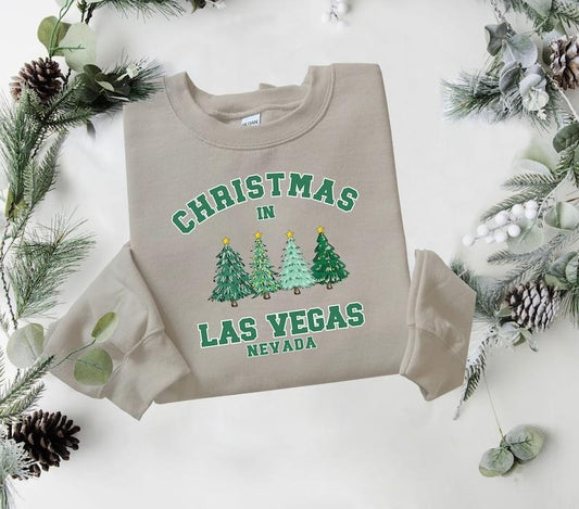 Las Vegas Christmas Sweatshirt, Nevada Sweater, State Shirt, Personalized City Name Shirt, Christmas Trip Sweatshirt, Christmas tree  T-shirt, sweater and Hoodie
