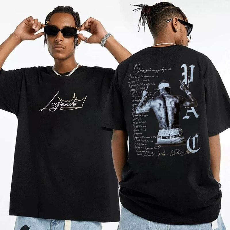 Legends 2pac Shirt, 2pac T Shirt, Hip Hop Rapper T Shirt, Only God Can Judge Me, All Eyez , Unisex Short Sleeve Tee