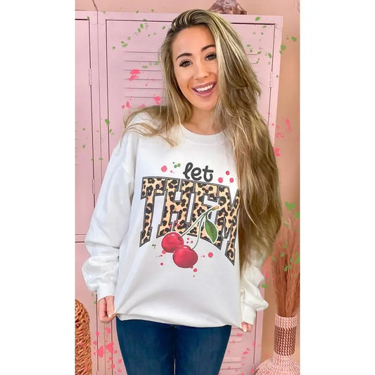 Let Them Cherries Graphic Sweatshirt