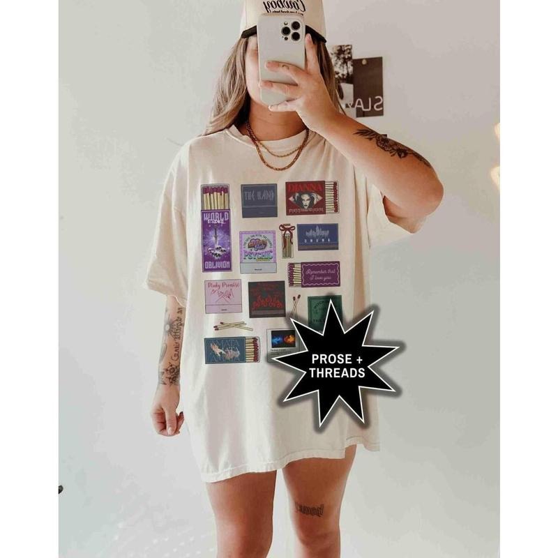 Licensed The Book of Azrael Matchbox Collage Shirt, Dark Romance Merch World Ender Dianna Martinez Booktok Merch Bookstagram