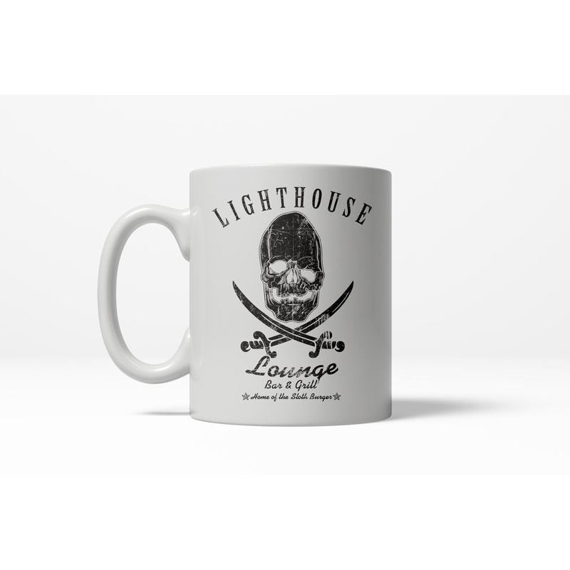 Lighthouse Lounge Funny Vintage Retro Bar Ceramic Coffee Drinking Mug  - 11oz Funny Coffee Mugs Ceramic Printed Drinkware Cup