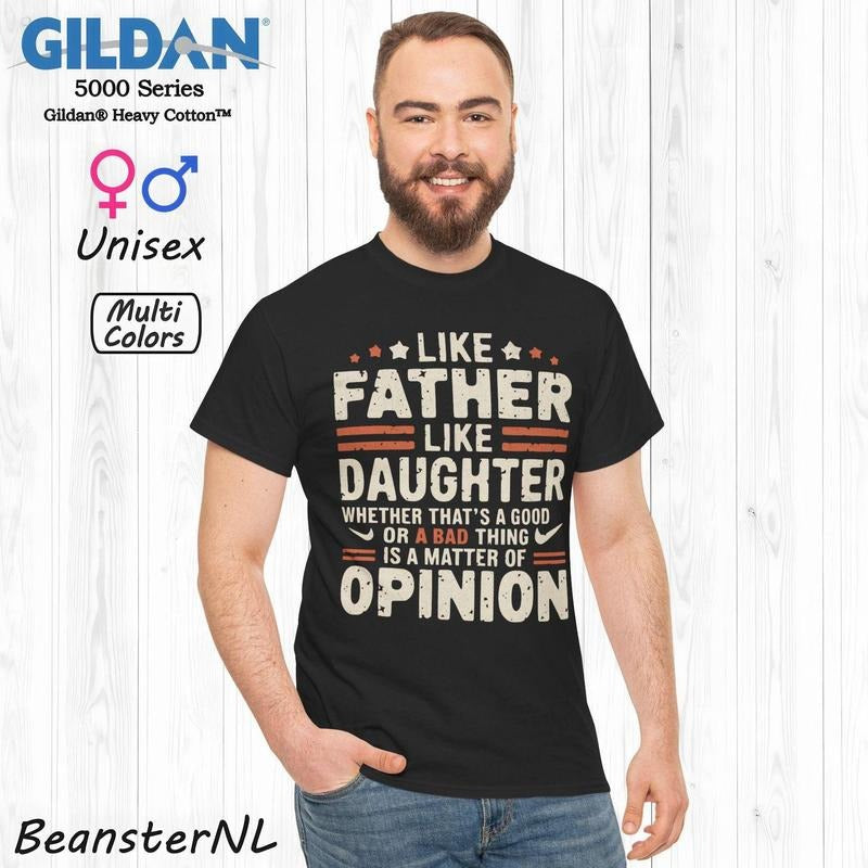 Like Father Like Daughter Tshirt Gift From Daughter Funny Dad Shirt Dark Dad Humor Tee Sarcastic Fathers Day Gifts Dad Birthday Present  T-shirt, sweater and Hoodiestyle{n002}2