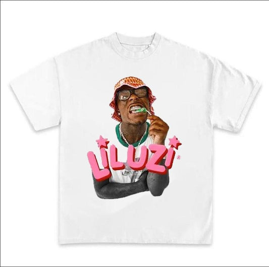 Lill Uzii Pink Vert Unisex Heavy Cotton Tee Fabric Menswear