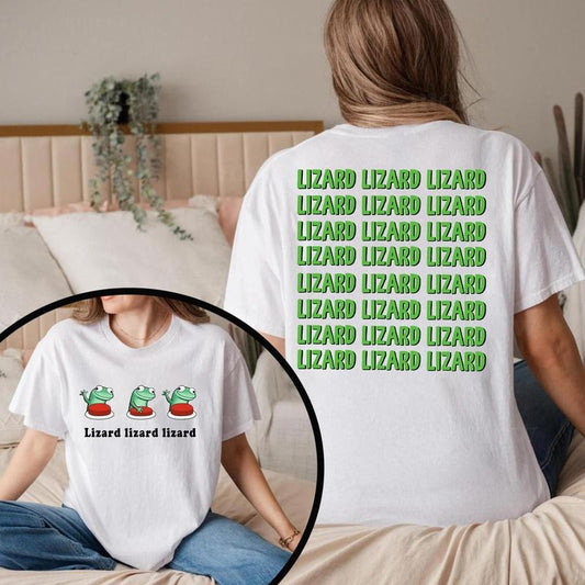 Lizard Shirt 2 side Meme Lizard Shirt, Lizard Lizard Lizard Meme Shirt Unisex