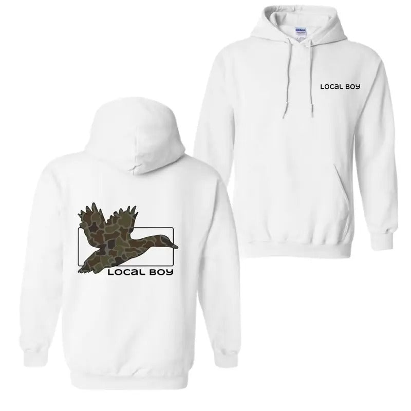 Local Boy Duck Camo Hoodie, Local Boy Hoodie, Trendy Hoodie For Men For Women Fabric Menswear