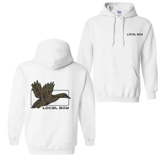 Local Boy Duck Camo Hoodie, Local Boy Hoodie, Trendy Hoodie For Men For Women Fabric Menswear