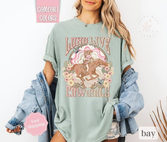 Long Live Cowgirls Shirt Comfort Colors, Cowgirl Tshirt, Country Music Shirt, Women's Graphic Tee