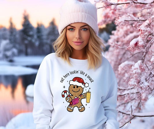 Looking like a snack gingerbread man Crewneck Sweatshirt