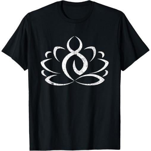 Lotus Flower Top Ornate Mandala Tee Spiritual T-Shirt T-Shirt Made in USA