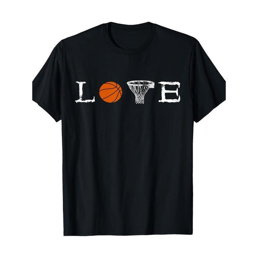 Love Basketball Sports T-shirt-100%cotton-220g made in usa