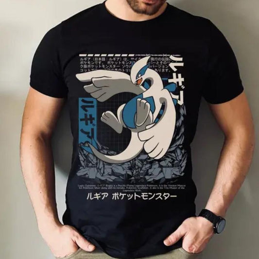 Lugia Pokemon Graphic Game Unisex Shirt Top Menswear Underwear Tshirt Streetwear Tropical Streetwear Tropical