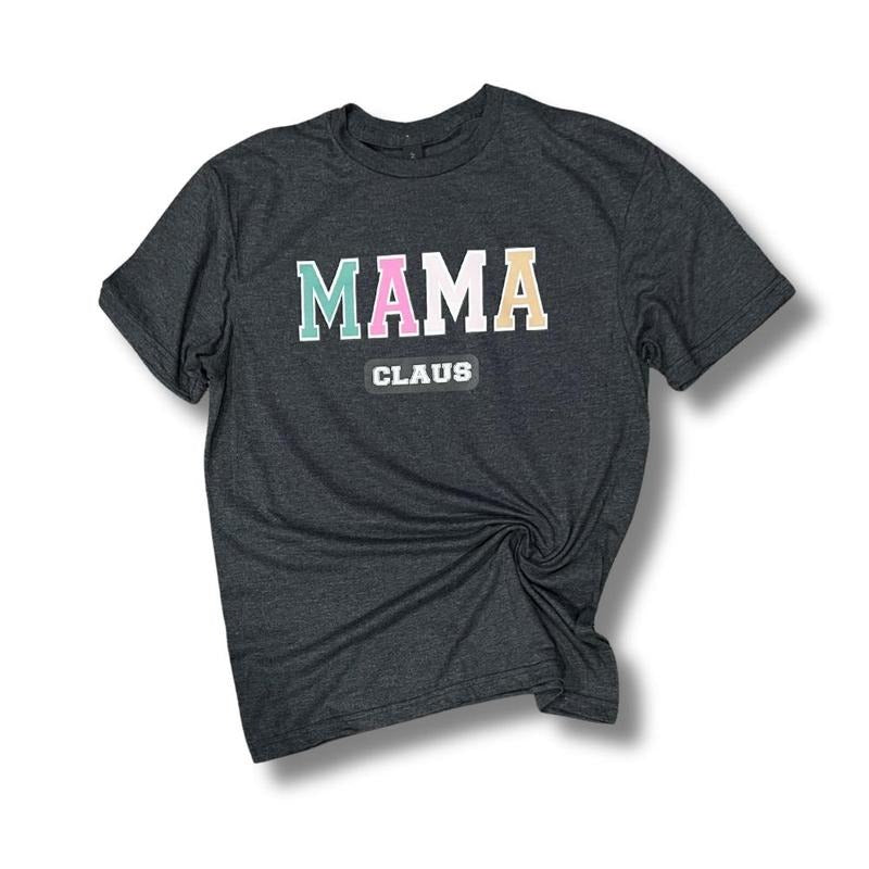 MAMA Claus Dark Grey Soft Style T-shirt