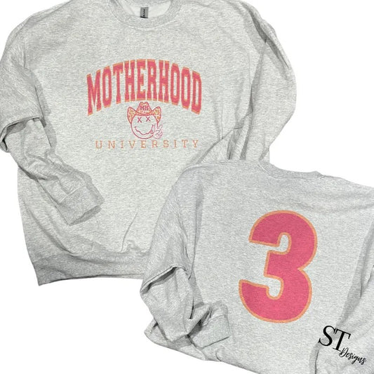 MAMA University with Optional Customization Comfy Soft Crewneck Sweater Sizes XS-4XL