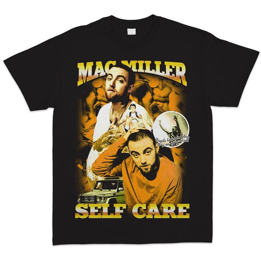 Mac Miller Self Care Graphic T-Shirt - Vintage 90s Music Tee Shirt Merch Men Women Menswear Top