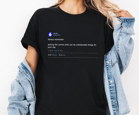 Mac Miller Tweet Tshirt, Music Tshirt, Hiphop Tee, Rap Shirt, Street Wear