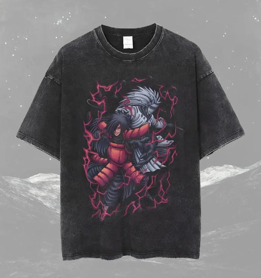 Madara Shirt  Anime Graphic T-Shirt  Streetwear Relax Fit Retro Washed Top  Unisex TopWashed  Unisex Top  Vintage T-Shirt Menswear Top