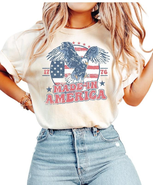 Made In America Shirt, 4th Of July Shirt, Made In America Shirt, Independence Day Shirt, Patriotic Shirt, Cute 4th Of July Shirt, Unisex T-Shirt, Gifts For Women Her, Short Sleeve Tee Shirt, Gifts For Birthday Fathers Day
