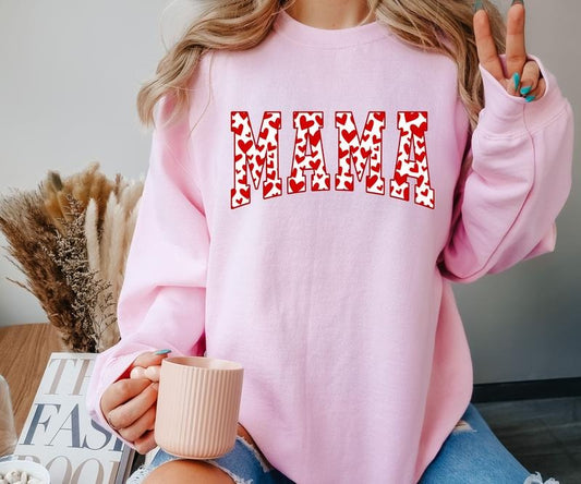 Mama Hearts Crewneck Sweatshirt