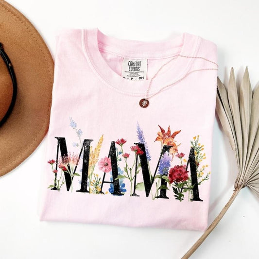 Mama Shirt, Mothers Day Gift, Floral Mom Shirt, Mothers Day Shirt, Mom Birthday Gift, Mama Tshirt