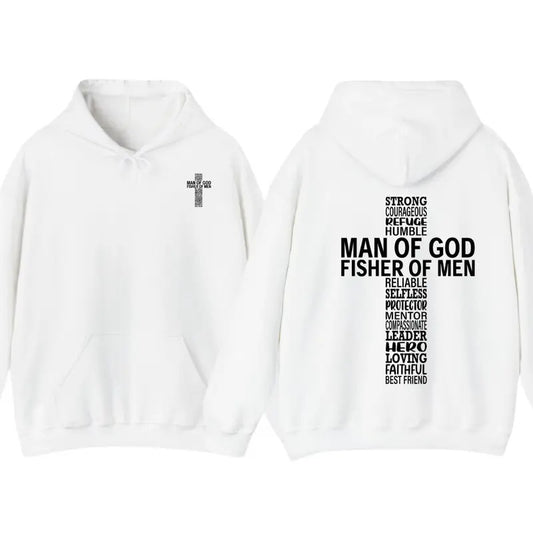 Man of God Hoodie 2 Sides Unisex Graphic Hoodies For Men For Women, Trendy Hoodie, Unisex Gifts