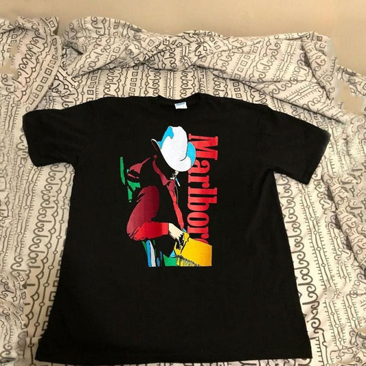 Marlboro Rare Delta Men's Marlboro Cowboy, Western Cowboy Japan Japanese Promo Graphic Shirt USA Size vintage T-shirt, sweater and Hoodie