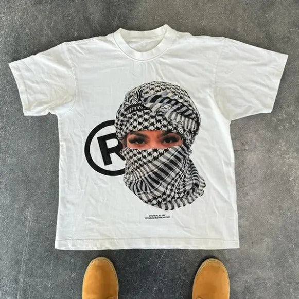 Mask Girls Print Short Sleeve T-Shirt, Sweatshirt, Hoodie Gift For Women Top Womenswear Underwear Humen Lady Comfort