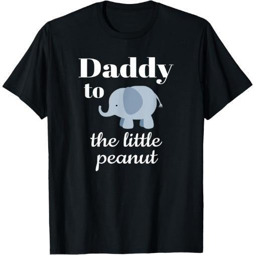 Matching Baby Shower Couples Shirt Elephant Daddy Peanut T-Shirt Made in USA