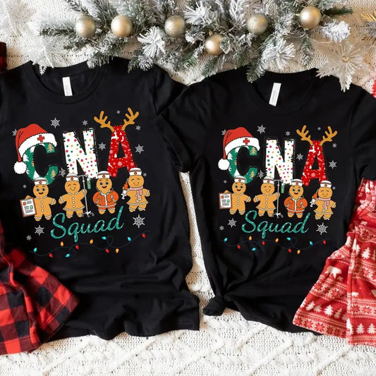 Matching Christmas CNA Squad Unisex T-shirt, Christmas Nursing Shirt, Certified Nursing Assistant Tee, CNA Shirt Holiday