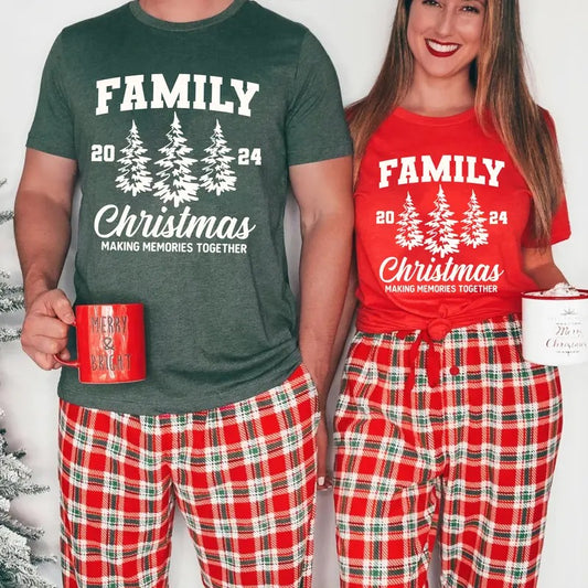 Matching Family Christmas 2024 T-shirt, Christmas Family Shirt, Family Matching Tee, Holiday Shirt, Christmas Tree