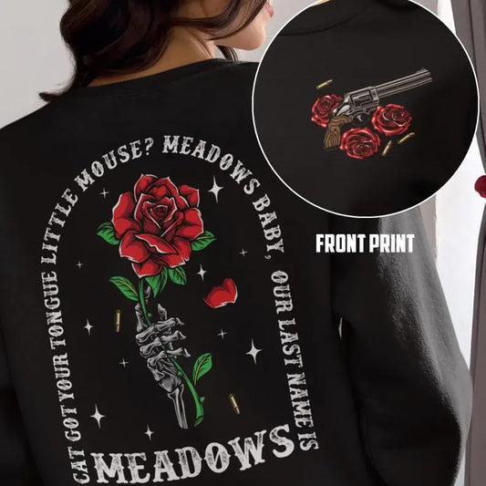 Meadows Baby Double Sided Print Sweatshirt, Haunting Adeline Inspired Sweater, Dark Romance, Smut Reader, Run Little Mouse, Cat and Mouse