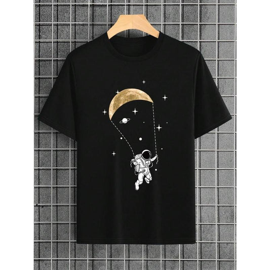Men Astronaut Print Tee For Spring And Summer Made in USAstyle{n002}2