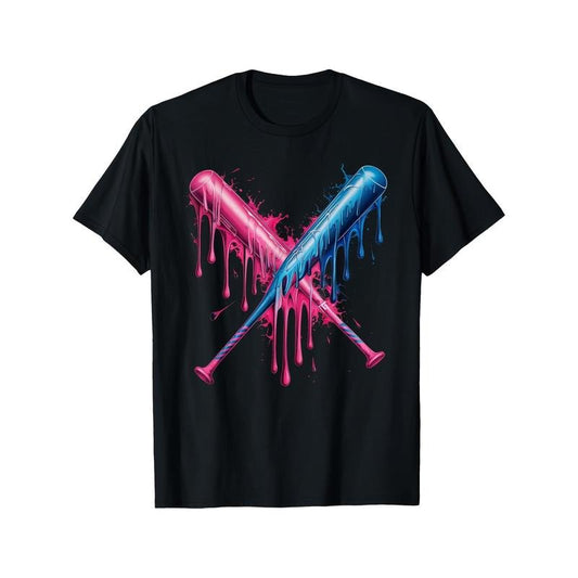 Men's Black Baseball Home Plate Social Club Graphic T-Shirt - Boy Ice Cream Drip Retro Print, 100% Cotton Regular Fit Short Sleeve, Casual Streetwear for All Seasons, Sports Fan Clothing | Vintage Style Tee | Durable Fabric, PLUS SIZE