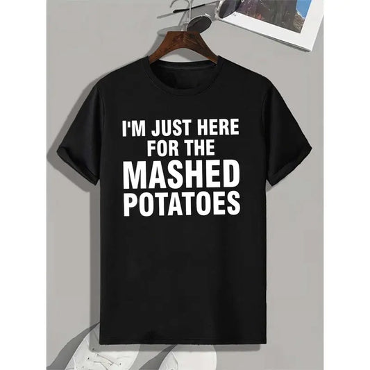 Men's Casual & Stylish T-shirt, Letter Print T-shirt For Sports & Exercise MADE IN USA piggy back