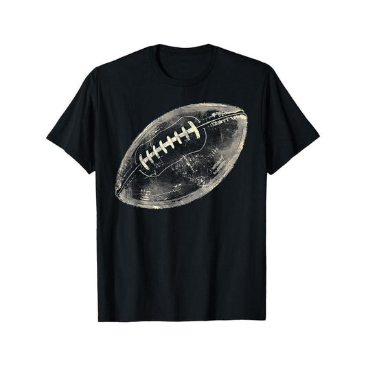 Men's Casual Cotton T-Shirt with Football Print - Breathable, Loose Fit, Round Neck Tee for Sports & Outdoor Activities made in usa